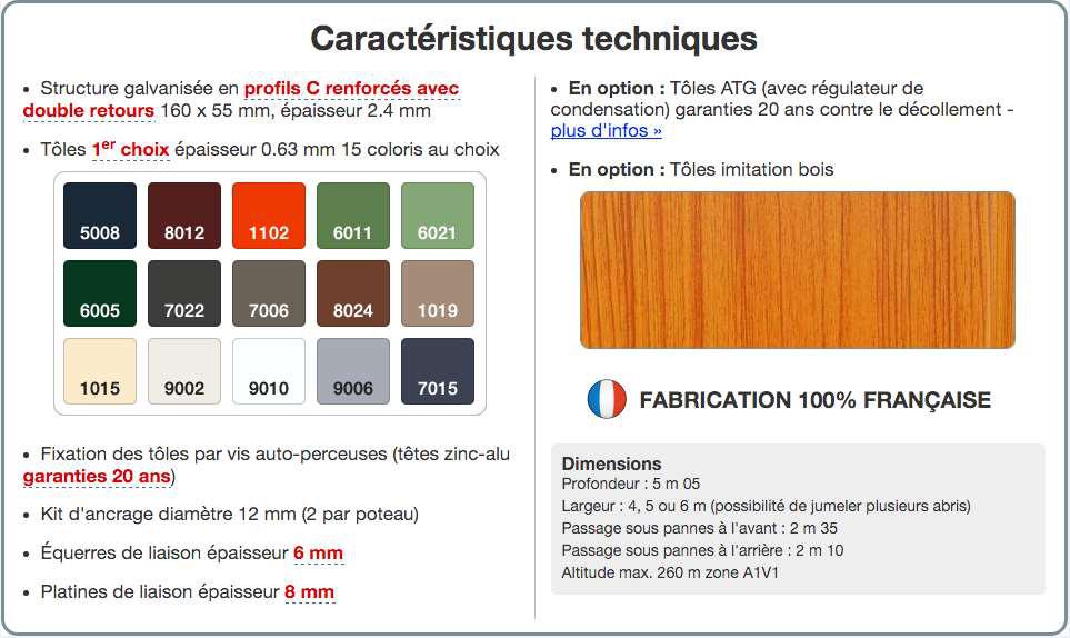 Abri métallique en kit - Saint-Martin-Valmeroux - SMV Constructions